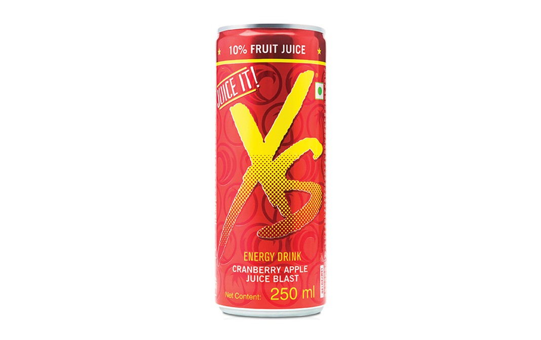 XS Energy Drink Cranberry Apple Juice Blast   Can  250 millilitre